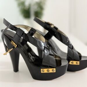 VERSACE Women's Black Platform Sandals